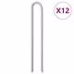 vidaXL Piquets de tente 12pcs forme de U 41,5 cm Ø12mm acier galvanisé