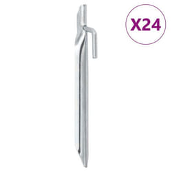 vidaXL Piquets de tente 24pcs en forme de V 17cm Ø20mm acier galvanisé
