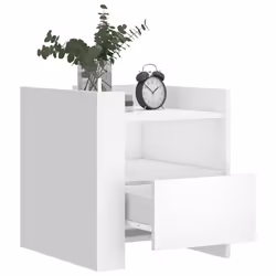 VidaXL 848276 Table de nuit et table de chevet Blanc