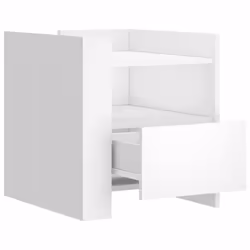 VidaXL 848276 Table de nuit et table de chevet Blanc - Vue supplémentaire 5