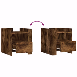 VidaXL 848280 Table de nuit et table de chevet Chêne - Vue supplémentaire 8