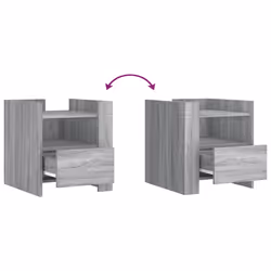 VidaXL 848281 Table de nuit et table de chevet Chêne - Vue supplémentaire 8