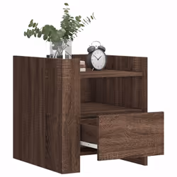 VidaXL 848282 Table de nuit et table de chevet Chêne - Vue supplémentaire 3