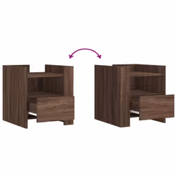 VidaXL 848282 Table de nuit et table de chevet Chêne - Vue supplémentaire 8
