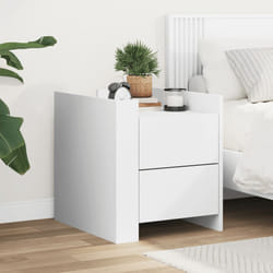 VidaXL 848283 Table de nuit et table de chevet Blanc