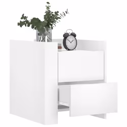 VidaXL 848283 Table de nuit et table de chevet Blanc
