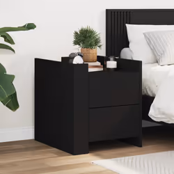 VidaXL 848284 Table de nuit et table de chevet Noir