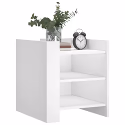 VidaXL 848290 Table de nuit et table de chevet Blanc