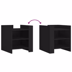 VidaXL 848291 Table de nuit et table de chevet Noir - Vue supplémentaire 4