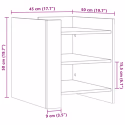 VidaXL 848294 Table de nuit et table de chevet Chêne - Vue supplémentaire 6