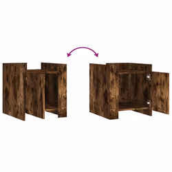 VidaXL 848301 Table de nuit et table de chevet Chêne - Vue supplémentaire 8
