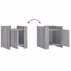 VidaXL 848302 Table de nuit et table de chevet Chêne - Vue supplémentaire 8