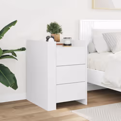 VidaXL 848304 Table de nuit et table de chevet Blanc