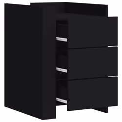 VidaXL 848305 Table de nuit et table de chevet Noir - Vue supplémentaire 7