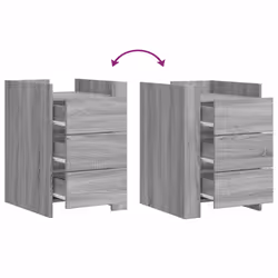 VidaXL 848309 Table de nuit et table de chevet Chêne - Vue supplémentaire 7
