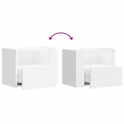 VidaXL 848311 Table de nuit et table de chevet Blanc