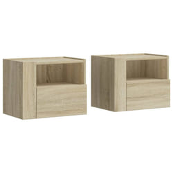 VidaXL 848316 Table de nuit et table de chevet Chêne