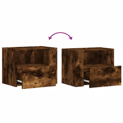 VidaXL 848319 Table de nuit et table de chevet Chêne - Vue supplémentaire 8