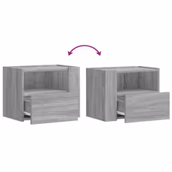 VidaXL 848321 Table de nuit et table de chevet Chêne - Vue supplémentaire 8