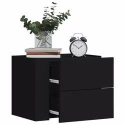 VidaXL 848327 Table de nuit et table de chevet Noir - Vue supplémentaire 2