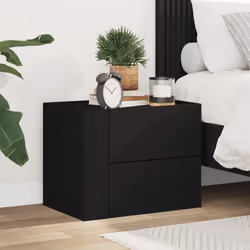 VidaXL 848327 Table de nuit et table de chevet Noir - Vue supplémentaire 3