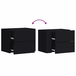 VidaXL 848327 Table de nuit et table de chevet Noir - Vue supplémentaire 6