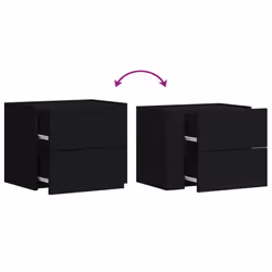 VidaXL 848328 Table de nuit et table de chevet Noir - Vue supplémentaire 7