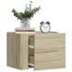 vidaXL Table de chevet murale chêne sonoma 45x30x35 cm