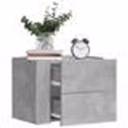 vidaXL Table de chevet murale gris béton 45x30x35 cm
