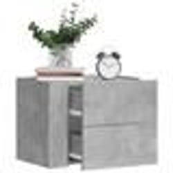 vidaXL Tables de chevet murales 2 pcs gris béton 45x30x35 cm