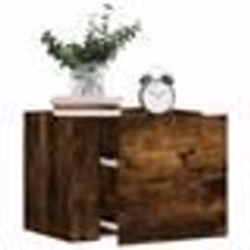 vidaXL Tables de chevet murales 2 pcs chêne fumé 45x30x35 cm