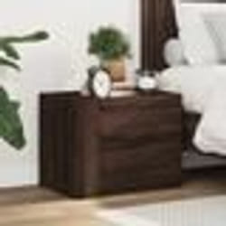 vidaXL Table de chevet murale chêne marron 45x30x35 cm