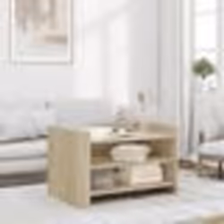 vidaXL Table basse chêne sonoma 80x50x50 cm bois d'ingénierie