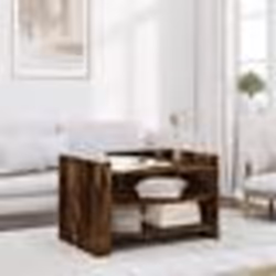 vidaXL Table basse chêne fumé 80x50x50 cm bois d'ingénierie