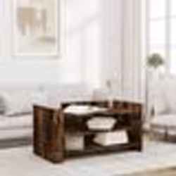 vidaXL Table basse chêne fumé 100x50x50 cm bois d'ingénierie