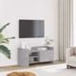 vidaXL Meuble TV gris béton 80x35x40 cm bois d'ingénierie