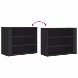 VidaXL 848417 étagères Bois Noir - Vue supplémentaire 6