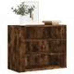 vidaXL Armoire murale chêne fumé 75x35x60 cm bois d'ingénierie