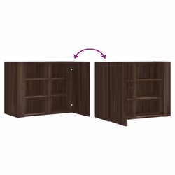 VidaXL 848429 étagères Bois Marron, Bois - Vue supplémentaire 8