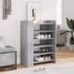 vidaXL Armoire à chaussures gris béton 74,5x37,5x100 cm
