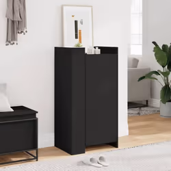 vidaXL Armoire à chaussures noir 52x37,5x100 cm bois d'ingénierie