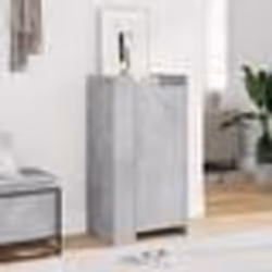 vidaXL Armoire à chaussures gris béton 52x37,5x100cm bois d'ingénierie