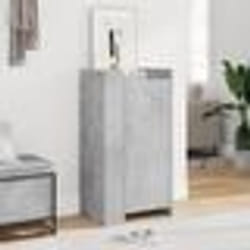 vidaXL Armoire à chaussures gris béton 52x37,5x100cm bois d'ingénierie