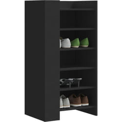 Armoire à chaussures noir 52x37,5x100 cm bois d'ingénierie - Vidaxl