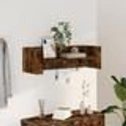 vidaXL Étagère murale chêne fumé 100x35x30,5 cm bois d'ingénierie