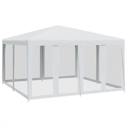 Vidaxl - Tente de fête avec 8 parois latérales en maille blanc 4x4m pehd