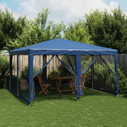 Vidaxl - Tente de fête avec 8 parois latérales en maille bleu 4x4m pehd