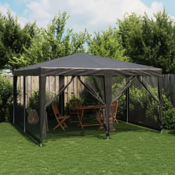 Vidaxl - Tente de fête avec 8 parois latérales en maille anthracite 4x4m