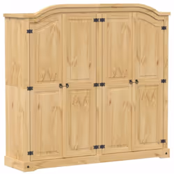 Cette garde-robe classique en bois offre un grand espace de rangement pour garder vos vêtements, chaussures et accessoires bi ...