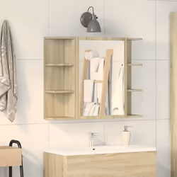 VidaXL 849603 miroir de salle de bain et armoire de rangement pour évier